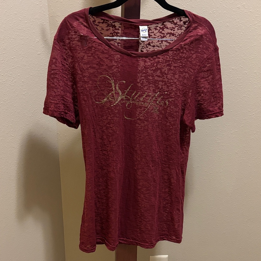 Stylish Women's Red Lace Top